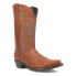 Фото #2 товара Dingo Gold Rush Leather Embroidered Snip Toe Cowboy Mens Brown Casual Boots DI1