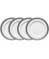 Odessa Platinum Set of 4 Bread Butter and Appetizer Plates, Service For 4