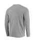 Фото #4 товара Men's '47 Heathered Gray Pittsburgh Penguins Varsity Arch Super Rival Long Sleeve T-shirt