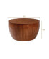 Фото #4 товара 31.50"Vintage Style Bucket Shaped Coffee Table For Office, Dining Room And Living Room, Brown