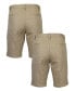 Фото #2 товара Men's Slim Fitting Cotton Flex Stretch Chino Shorts, Pack of 2