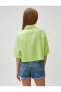 Фото #23 товара Standart Gömlek Yaka Düz Yeşil Kadın Gömlek 3sal60006ıw
