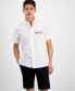 Фото #1 товара Men's Relaxed-Fit Logo-Print Button-Down Shirt, Created for Macy's