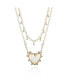 Фото #1 товара Womens Layered Heart Necklace 18" + 2" - Gold-Tone Double Strand Necklace with Heart Pendant