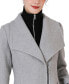 ფოტო #4 პროდუქტის Women's Jane Asymmetric Zipper Boucle Wool Coat with Removable Bib