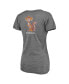 Women's Heathered Gray Minnesota Golden Gophers Slab Serif 2-Hit V-Neck Tri-Blend T-shirt