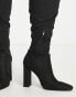 Фото #7 товара ASOS DESIGN Curve Kenni block-heeled over the knee boots in black