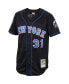 Men's Mike Piazza Black New York Mets Alternate 2000 Cooperstown Collection Authentic Jersey