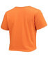 Women's Tennessee Orange Distressed Tennessee Volunteers Core Laurels Cropped T-shirt