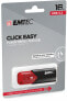 Фото #5 товара Флеш-накопитель USB 3.2 Gen 2 (3.1 Gen 2) EMTEC Click Easy - 16 ГБ - USB Type-A - несъемный - черный - красный