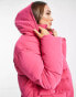 ASOS DESIGN peached puffer jacket in pink