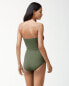 Фото #2 товара Tommy Bahama Women's 189647 Pearl V-Front Bandeau One-Piece Swimsuit Size 16