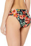 Фото #3 товара Lucky Brand Women's 170743 Side Shirred Hipster Bikini Swimsuit Bottom Size M