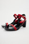 Фото #10 товара Кожаные босоножки на каблуке ZARA
