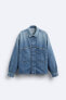 Denim overshirt with pockets