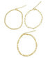 ფოტო #1 პროდუქტის Curb Chain, Paper Clip Chain, and Figaro Chain Anklet Set