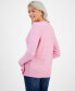 ფოტო #2 პროდუქტის Women's Crewneck Button-Front Cozy Cardigan, Created for Macy's