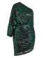 Фото #3 товара Womens Sequin Stripe Dress - emerald