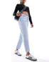 Фото #2 товара Pimkie high waisted straight leg jeans in light blue wash