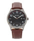 Фото #1 товара Наручные часы Gv2 By Gevril Padova Diamond Gray Leather Watch.