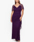 Фото #1 товара Plus Size Embellished Sheer Matte Jersey Gown
