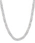 Фото #1 товара Silver 8mm Crystal Curb Chain Necklace