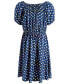 ფოტო #1 პროდუქტის Big Girls Daisy Stripe Printed Peasant Dress, Created for Macy's