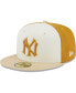 ფოტო #4 პროდუქტის Men's Cream, Gold New York Yankees Chrome Anniversary 59FIFTY Fitted Hat