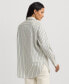 ფოტო #2 პროდუქტის Women's Cotton Striped Shirt, Regular & Petite