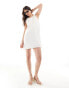 French Connection Birdie linen shift mini dress in white