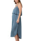 Maternity Nursing Slip Satin Dress