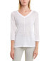 NIC+ZOE 294294 Women's Make A Bow TOP, Paper White, Extra Extra Large