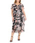 Фото #1 товара Plus Size Floral-Print Ruffle Midi Dress