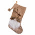 Фото #1 товара Рождественский Носок Бежевый Ткань Дед Мороз 30 x 3 x 47 cm