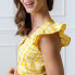 ფოტო #5 პროდუქტის Women's Flutter Sleeve Sun Dress