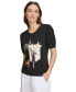 Фото #3 товара Футболка DKNY женская с графическим принтом и объемным рукавом