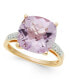 ფოტო #1 პროდუქტის Pink Amethyst (6-1/10 ct. t.w.) & Diamond (1/10 ct. t.w.) Ring in 14k Rose Gold