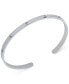 Crystal Inner Message Cuff Bangle Bracelet in Sterling Silver, Created for Macy's