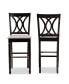 Calista Modern and Contemporary Fabric Upholstered 2 Piece Bar Stool Set