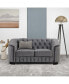 Фото #10 товара 64" Velvet Upholstered Loveseat Sofa, Modern Loveseat Sofa With Thick Removable Seat Cushion
