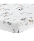 Фото #1 товара Baby Farm Animals 100% Cotton Fitted Crib Sheet - White