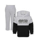 ფოტო #1 პროდუქტის Toddler Boys and Girls Black, Heather Gray Chicago White Sox Two-Piece Playmaker Set