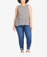 Фото #1 товара Plus Size Crew Neck Sleeveless Blouse