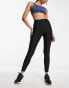 ASOS 4505 run tie waist legging in black sheen