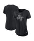 Women's Black Chicago White Sox Side Cinch Fashion Tri-Blend Performance T-shirt