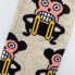 NUM WEAR Loco monky retro logo Half long socks