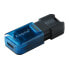 Фото #4 товара Kingston DataTraveler 80 - 128 GB - USB Type-C - 3.2 Gen 1 (3.1 Gen 1) - 200 MB/s - Cap - Black - Blue