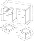 Фото #3 товара Desk with 3 Storage Drawers and Floating Desktop