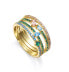 Фото #1 товара Sparkling Gold Plated Ring for Women Elegant 15121A012-39