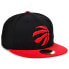 Головной убор кепка New Era Toronto Raptors Basic 2 Tone 59FIFTY Красно-черный, 8 1/4 - фото #2